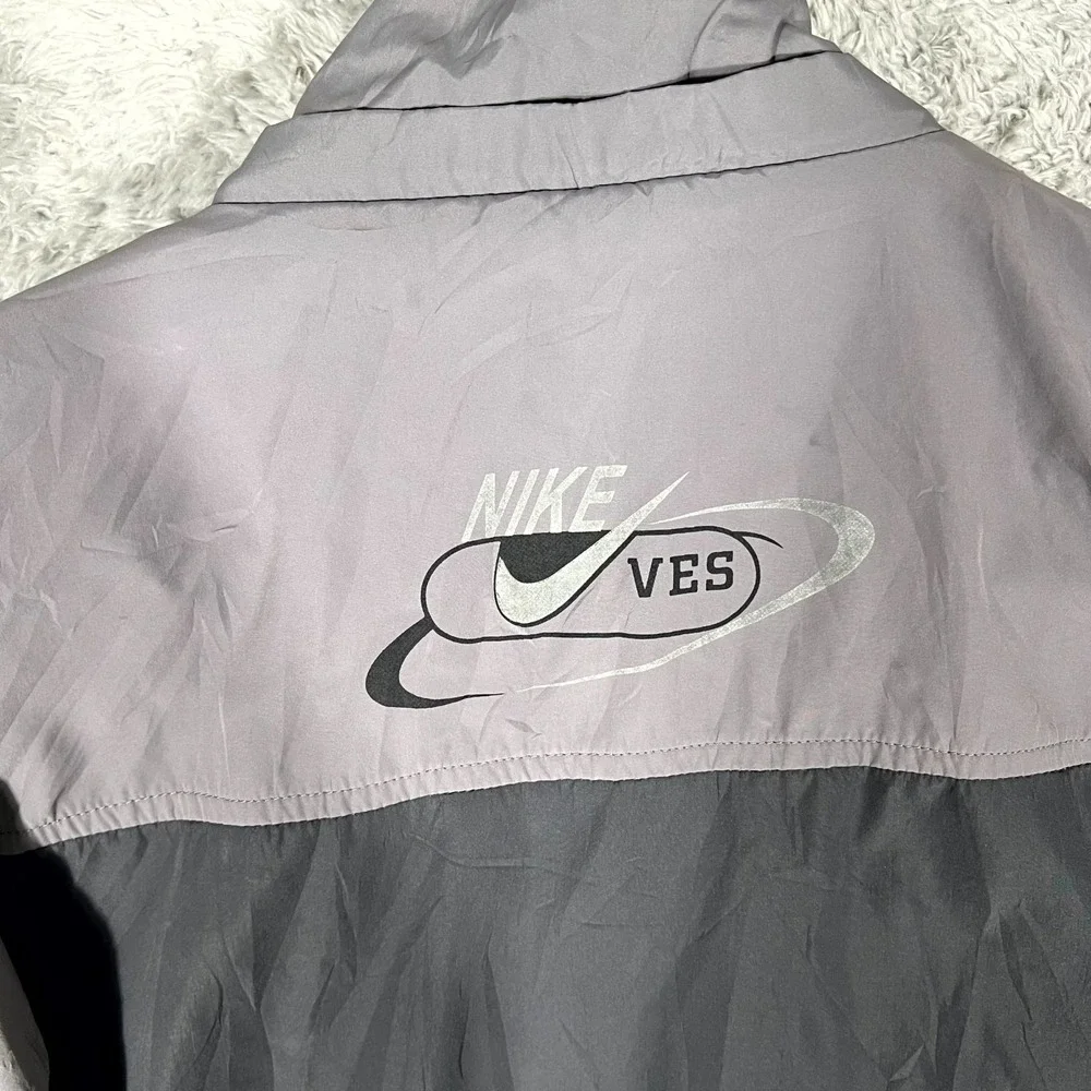 Nike Air Max Just Do It Windbreaker Jacket Mens 2XL Black Gray Waterproof Zip Up